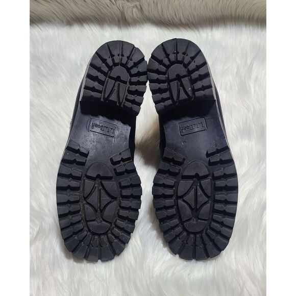 L.L. Bean|Black Leather Chunky Heel Bootie, 6.5 - Picture 9 of 9